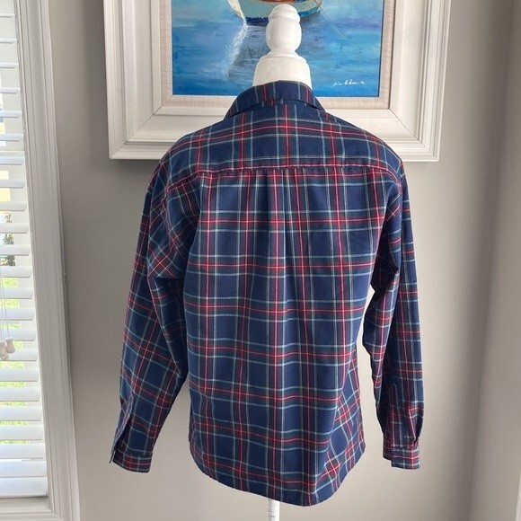 Vintage 62 East Tartan Plaid Button Navy Up Button Pocket Shirt Small - Picture 5 of 9